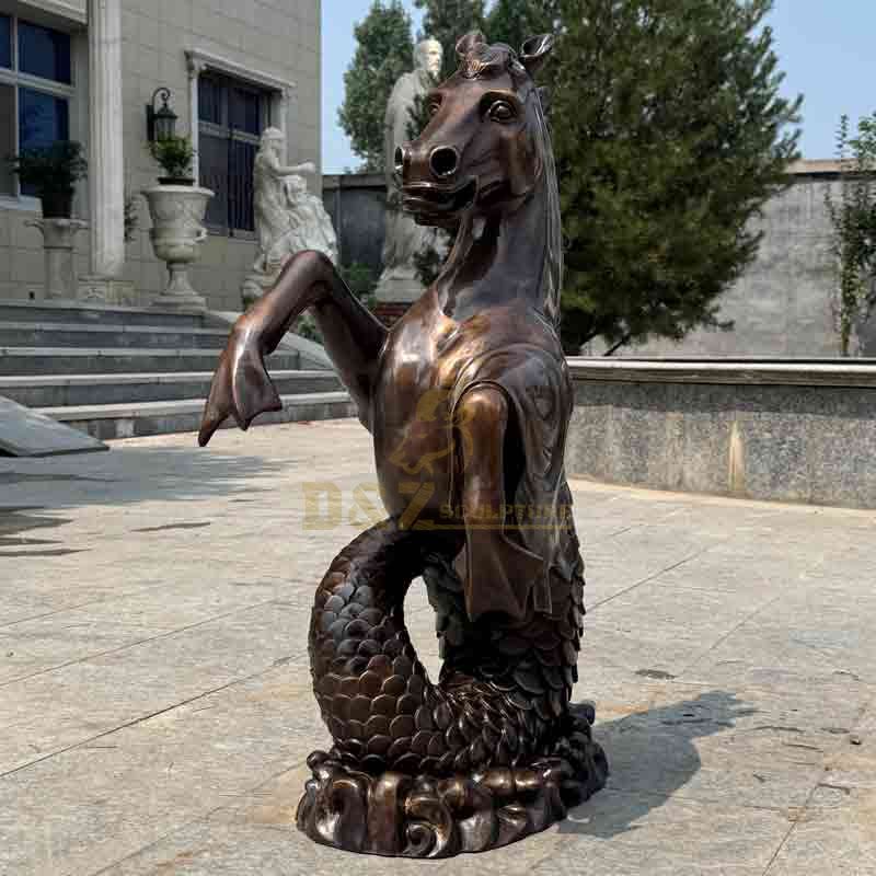 bronze hippocampus statue