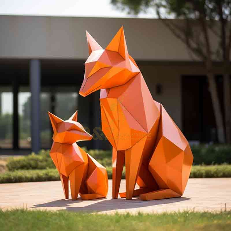 abstract fox sculpture