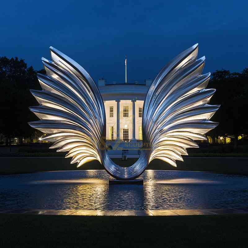 metal angel wings sculpture 2
