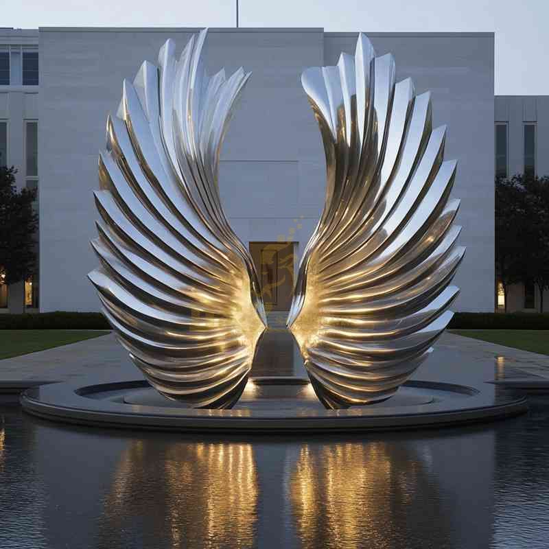 large angel wings sculpture 3