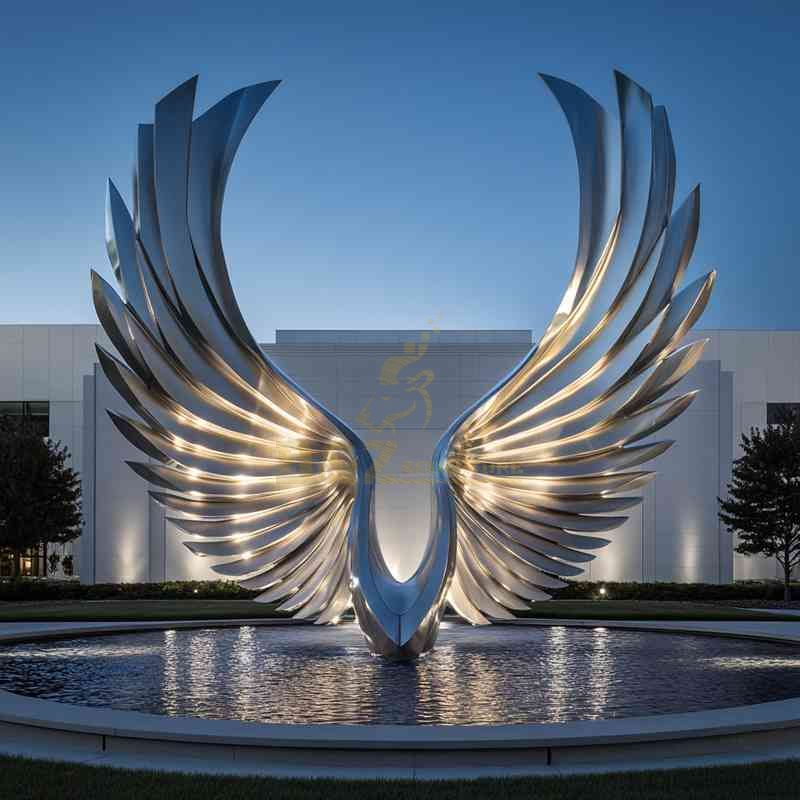  angel wings sculpture on stand 4