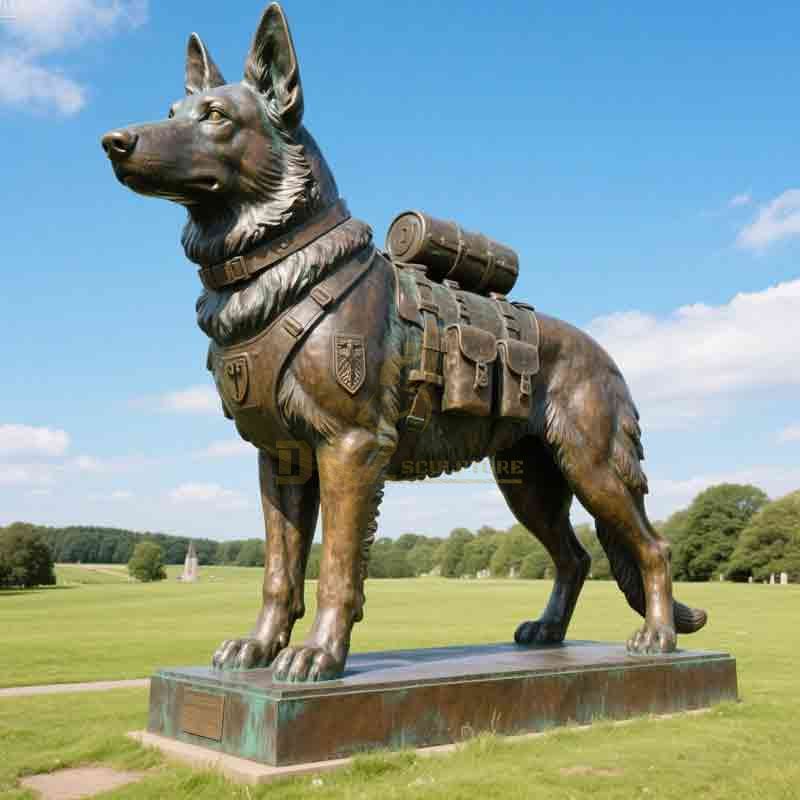 bronze german shepherd statue for sale
