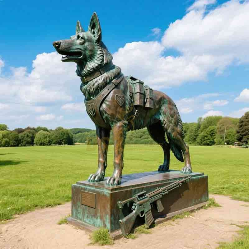 large german shepherd statue