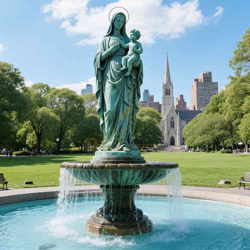virgin mary water fountain 3