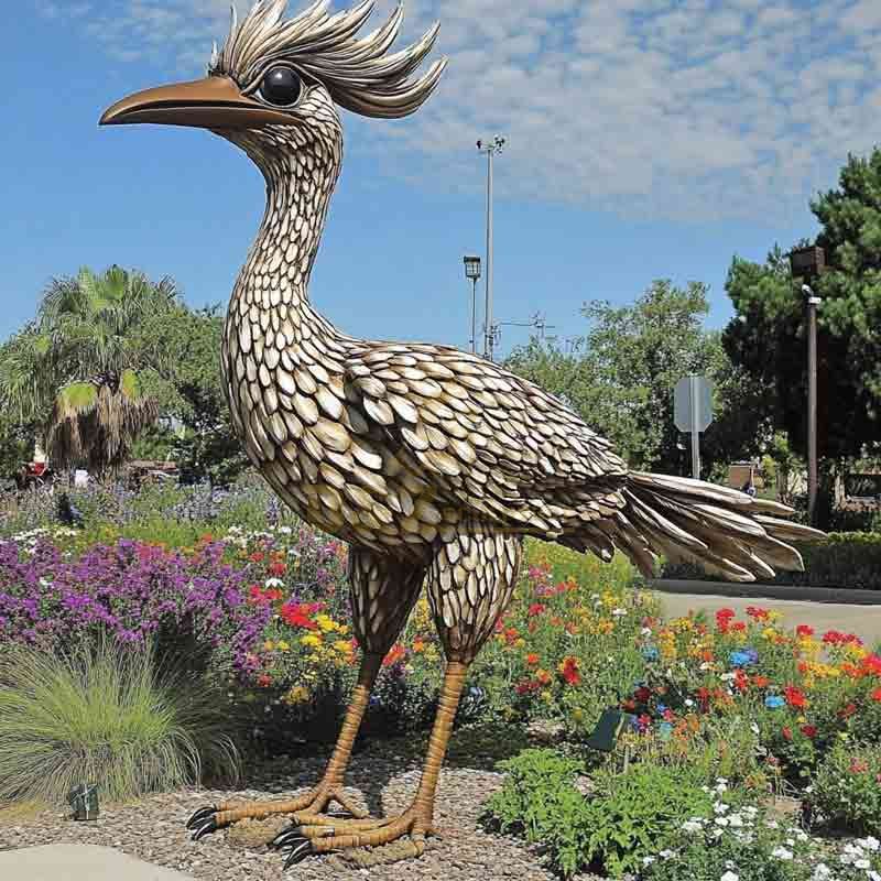 outdoor roadrunner statue