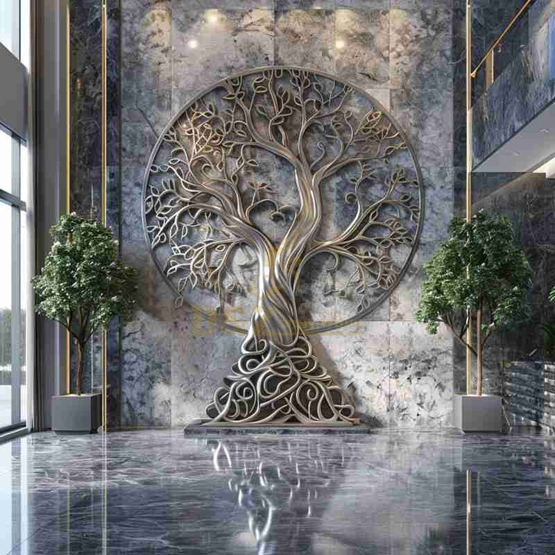 Large Metal Tree of Life Wall Sculpture: Stunning Wall Art DZJ-15