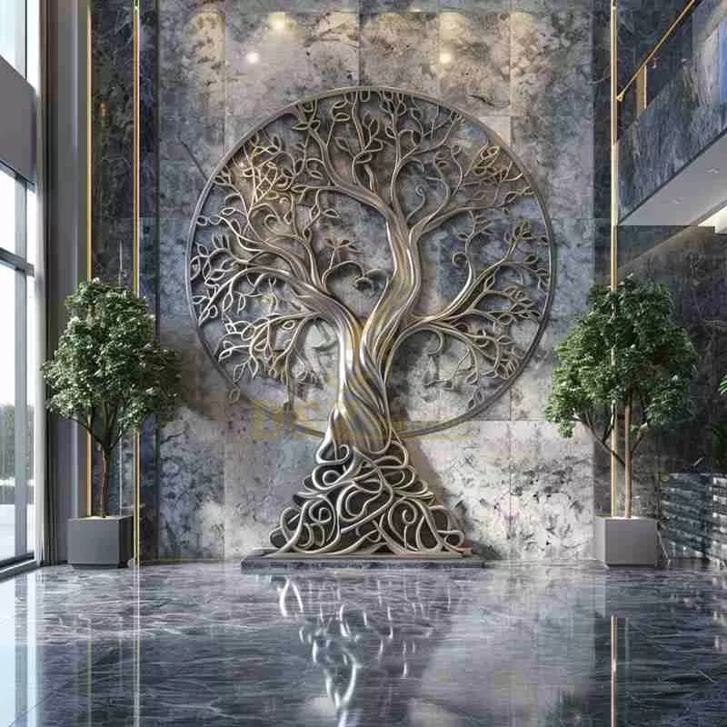 Large Metal Tree of Life Wall Sculpture: Stunning Wall Art DZJ-15