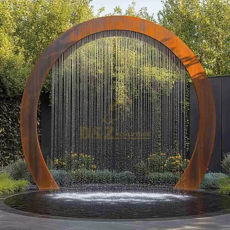 Modern Round Fountain Rain Curtain Arched Design DZJ-16