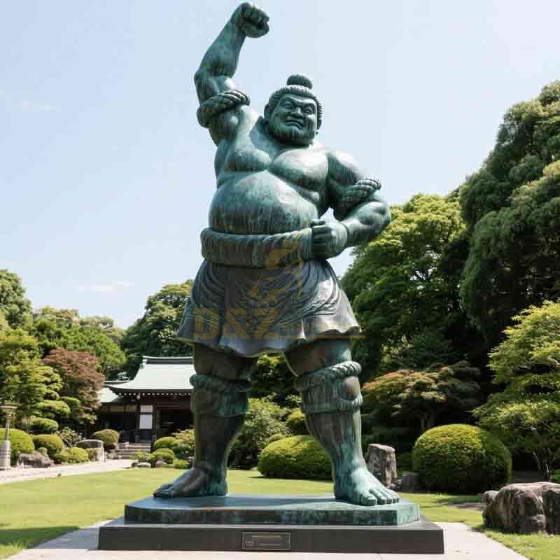 sumo wrestler garden statue