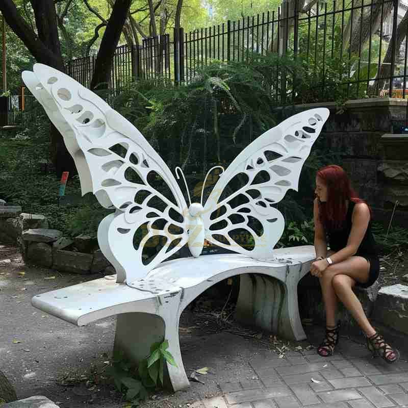 Outdoor Metal Butterfly Bench – Garden Bench for Sale DZJ-19