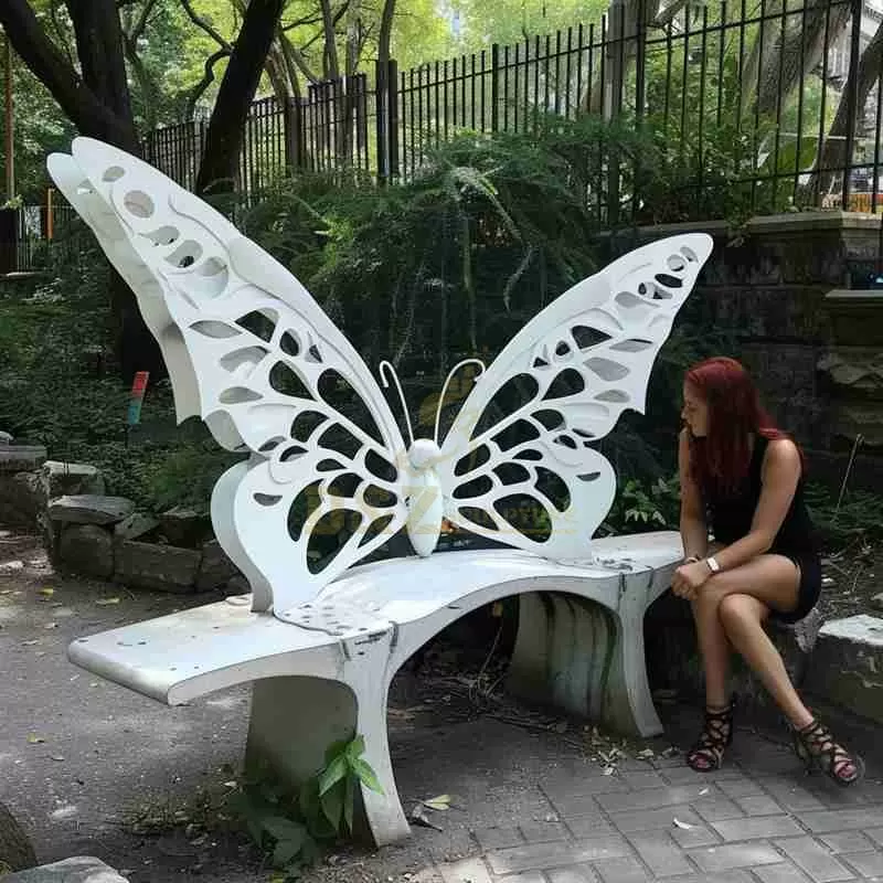 Outdoor Metal Butterfly Bench – Garden Bench for Sale DZJ-19