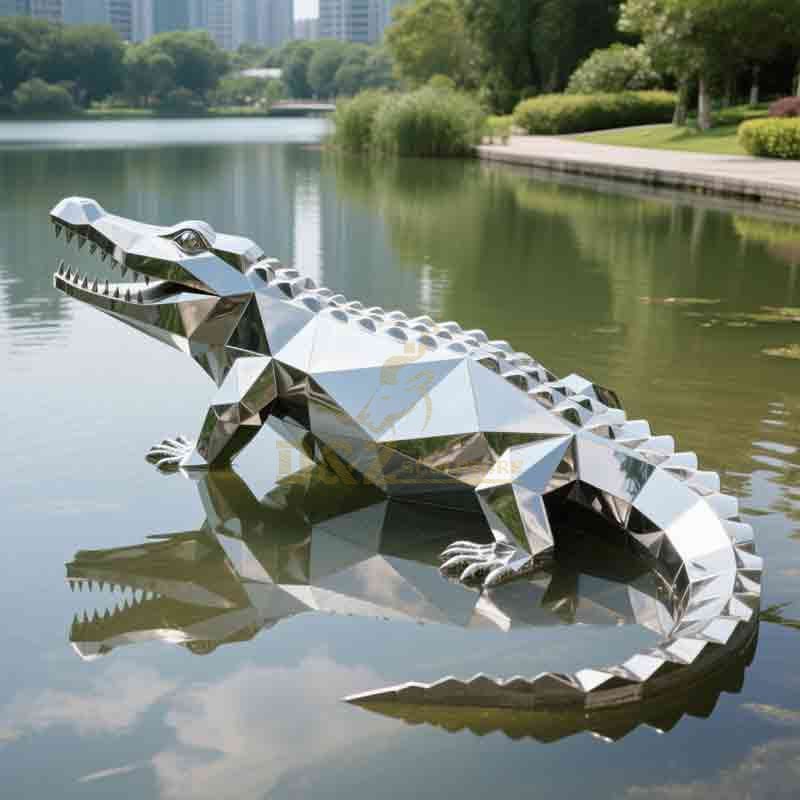 crocodile garden sculpture