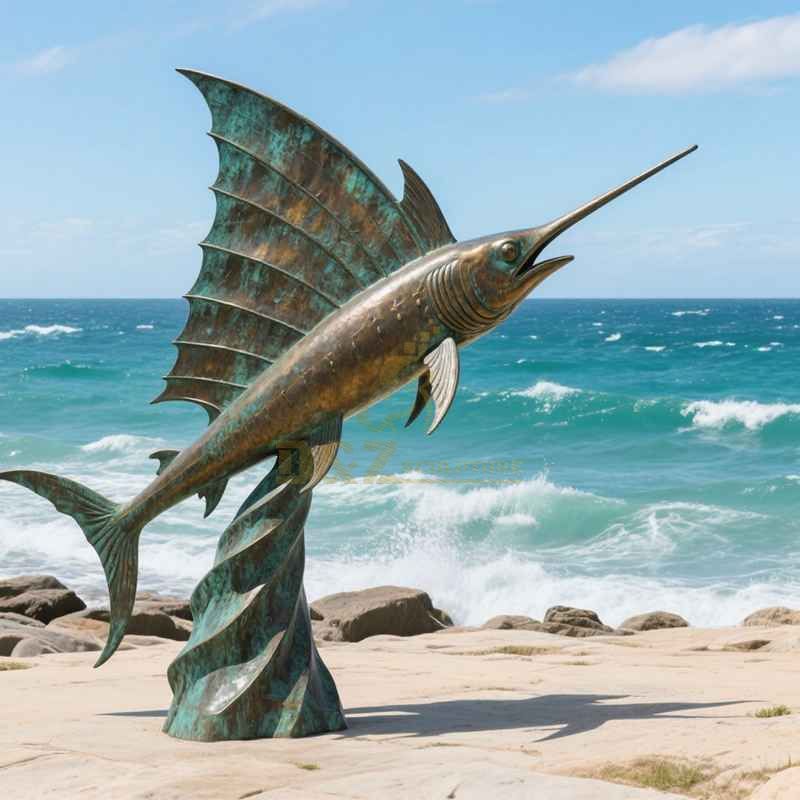 bronze fish statue