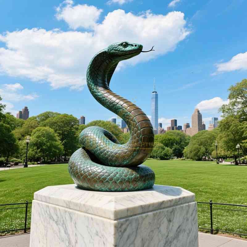 bronze snake statue