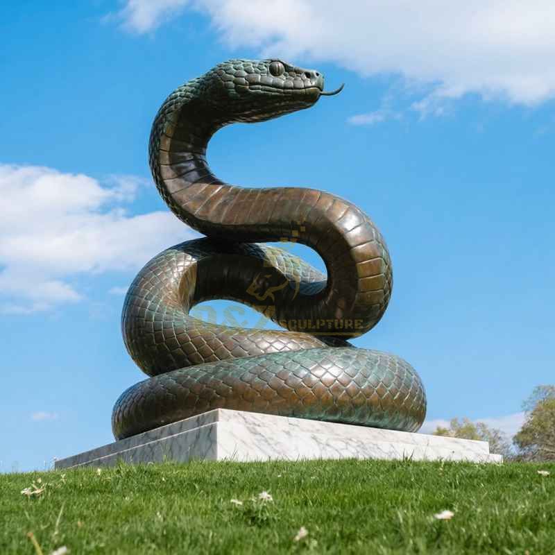 snake garden statue