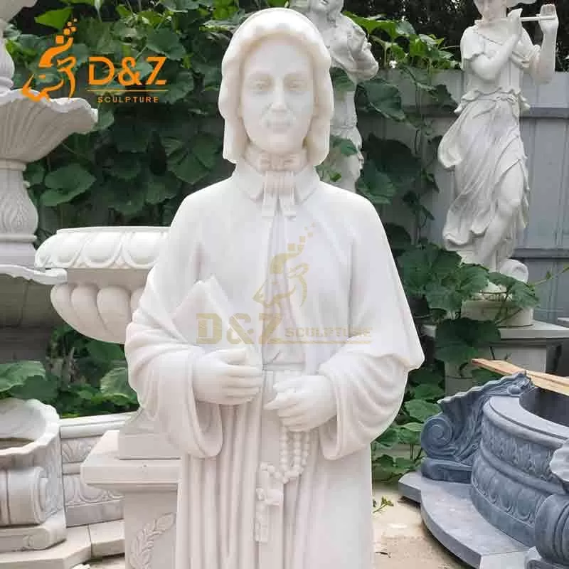 White Marble Saint Elizabeth Ann Seton Statue DZ-905