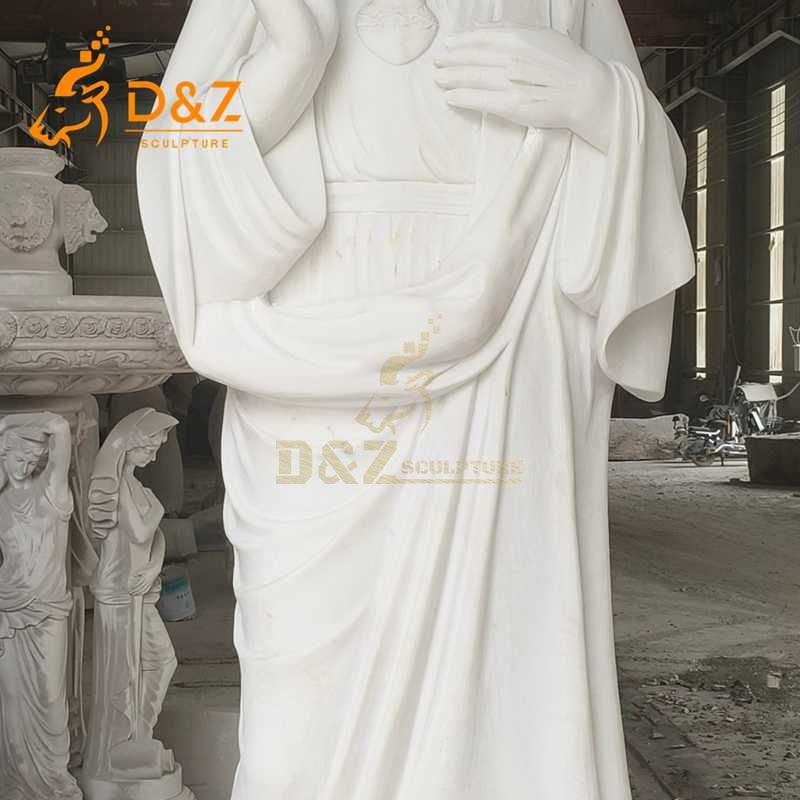 outdoor sacred heart of jesus statue