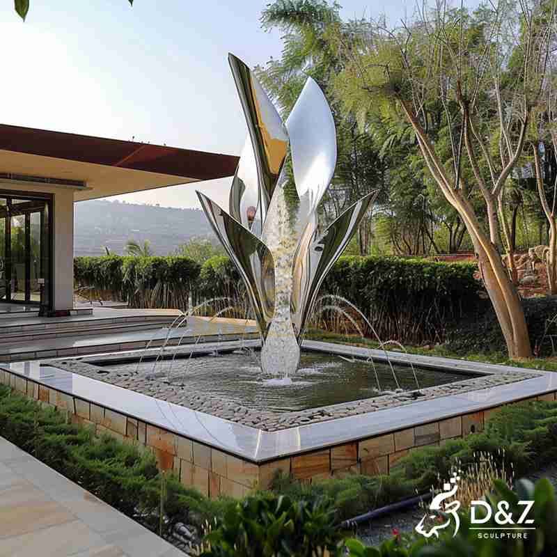 abstract outdoor fountain