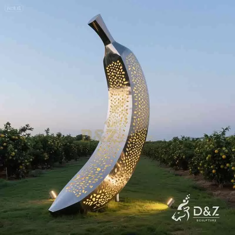 Modern Illuminated Giant Banana Sculpture DZ-909