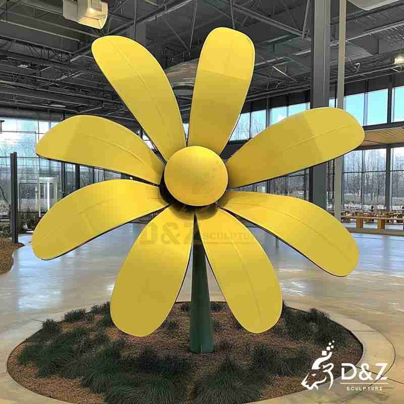 metal flower sculpture