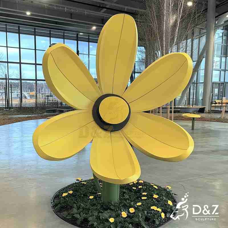 large flower sculpture