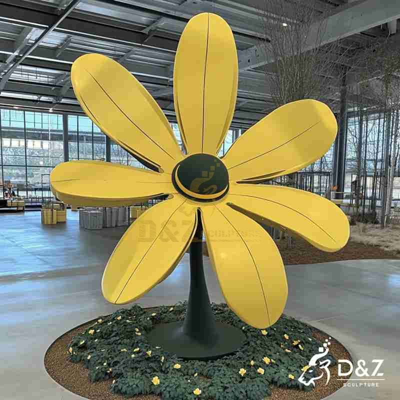 outdoor flower sculpture