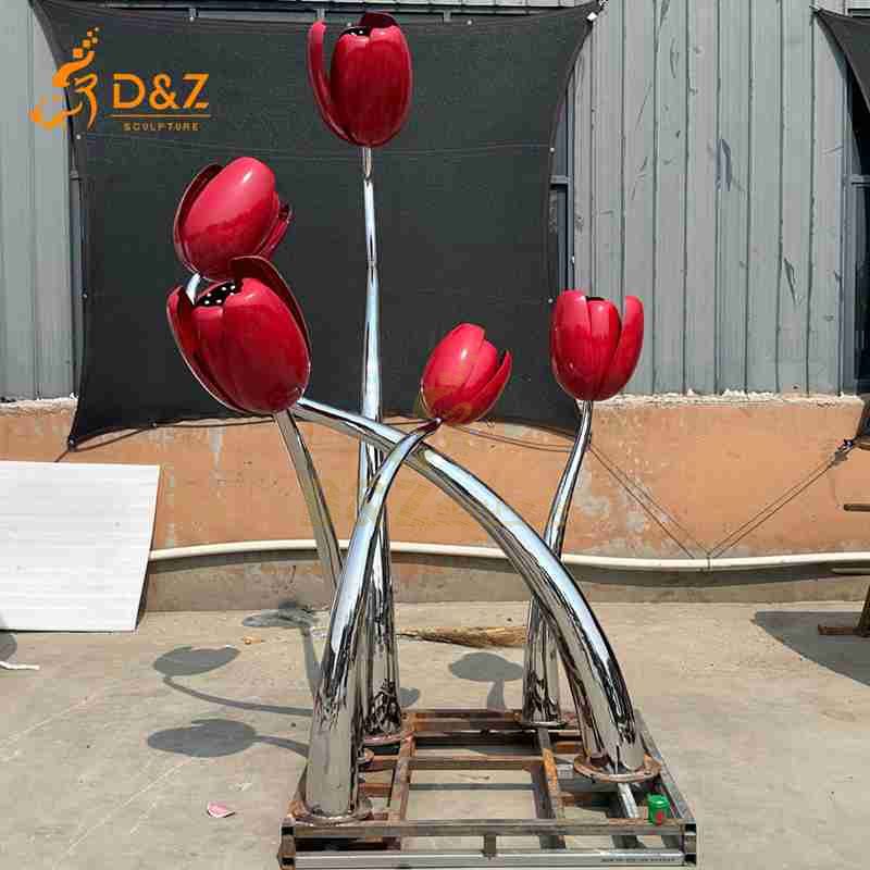 metal tulip sculpture