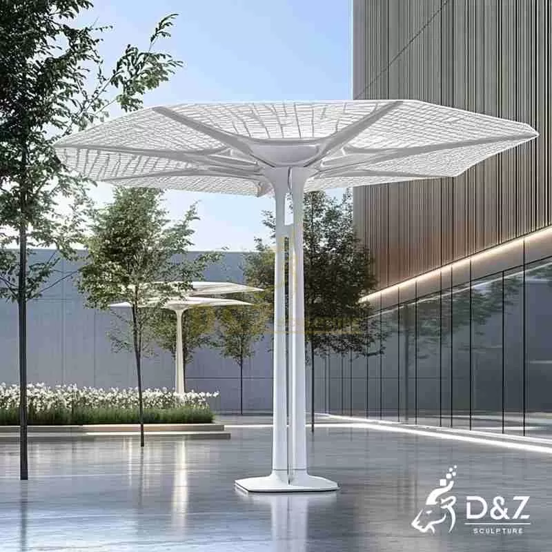 Outdoor Tree Sculpture | Metal Shade Trees Landscape DZJ-41