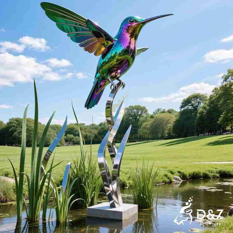 hummingbird garden sculpture
