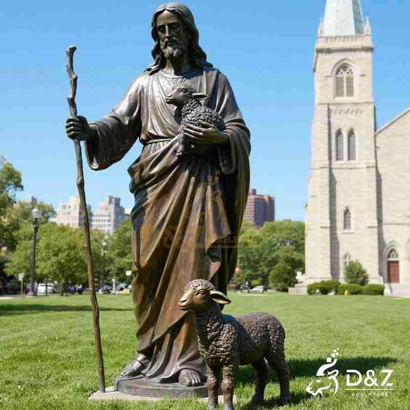 jesus shepherd statue