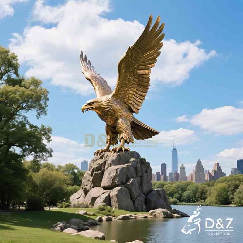 large bronze eagle statue