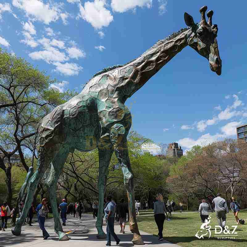 large outdoor giraffe statue