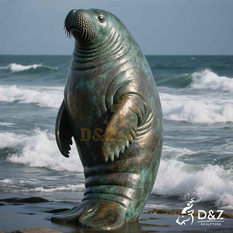 large manatee statue