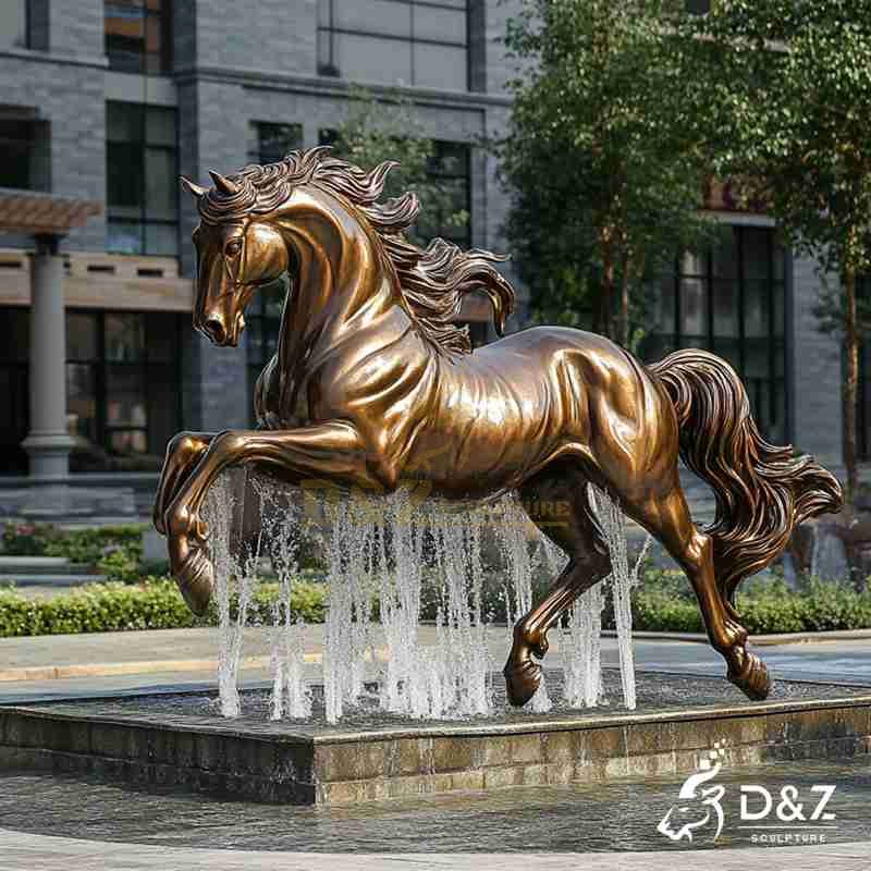 outdoor bronze horse statue