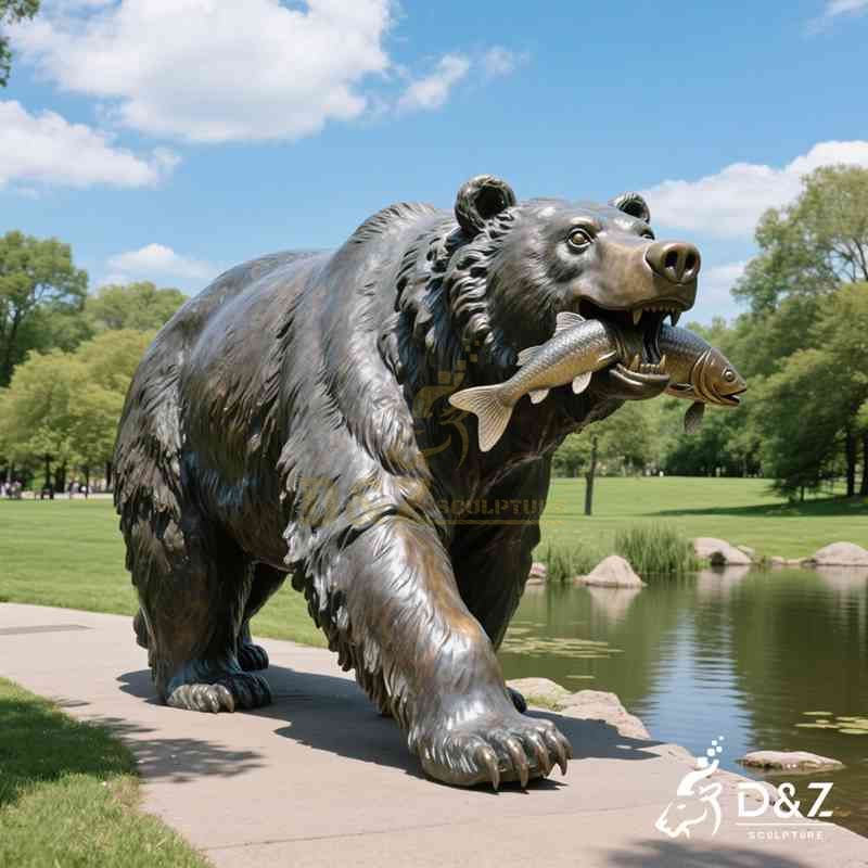large grizzly bear statue