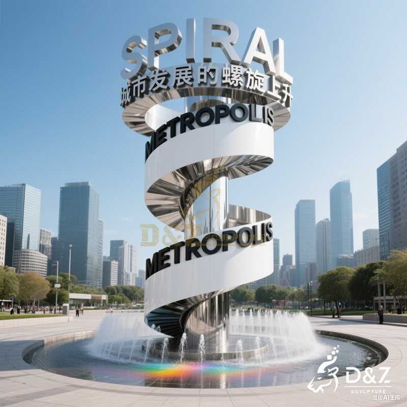 Large Metal Spiral Landmark Sculpture丨Urban Landscape Art DZJ-66