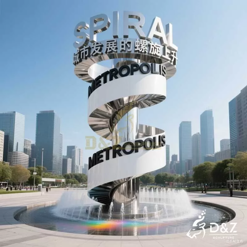 Large Metal Spiral Landmark Sculpture丨Urban Landscape Art DZJ-66