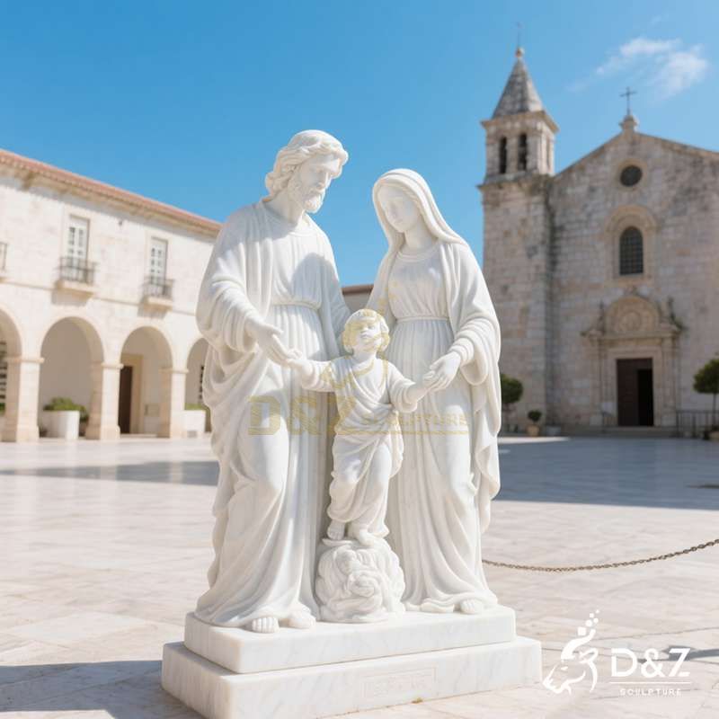 Large Outdoor Modern Holy Family Marble Statue for Sale DZJ-70
