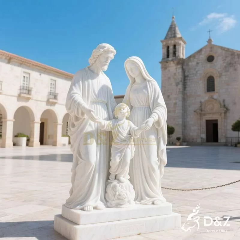 Large Outdoor Modern Holy Family Marble Statue for Sale DZJ-70