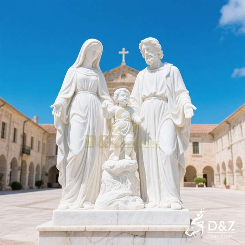modern holy family statue