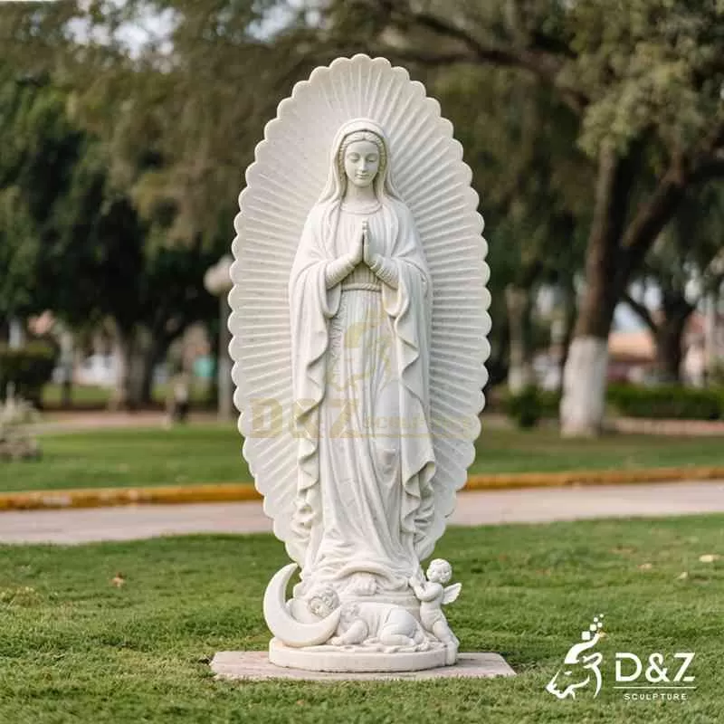 Large Outdoor Marble Mary Guadalupe Statue for Sale DZJ-71