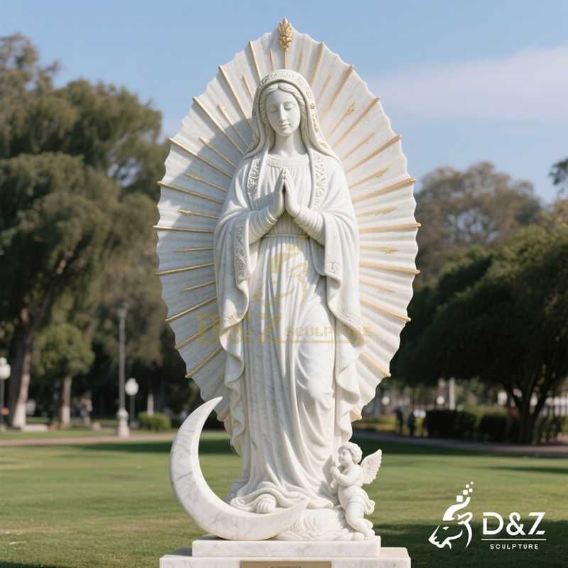 lady of guadalupe marble statue