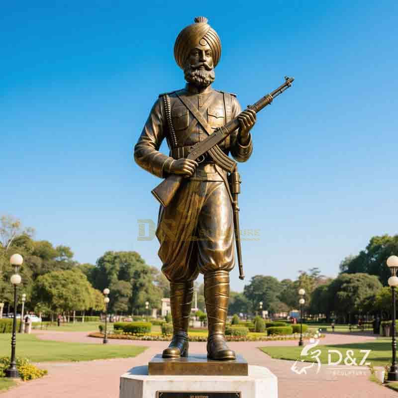 large soldier statue
