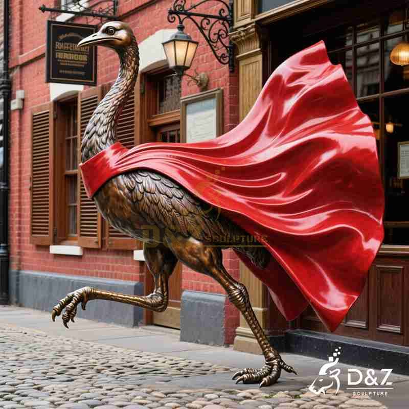 Large Bronze Hero Emu Statue for Sale | Garden Decor DZJ-73