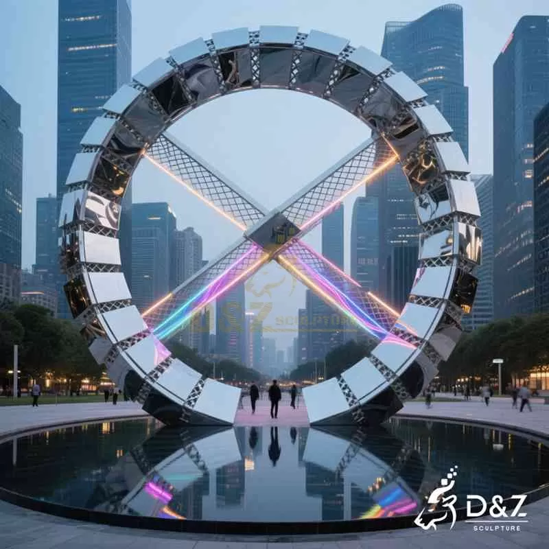 Large Metal Urban Sculpture Ring for Landscape Art DZJ-74