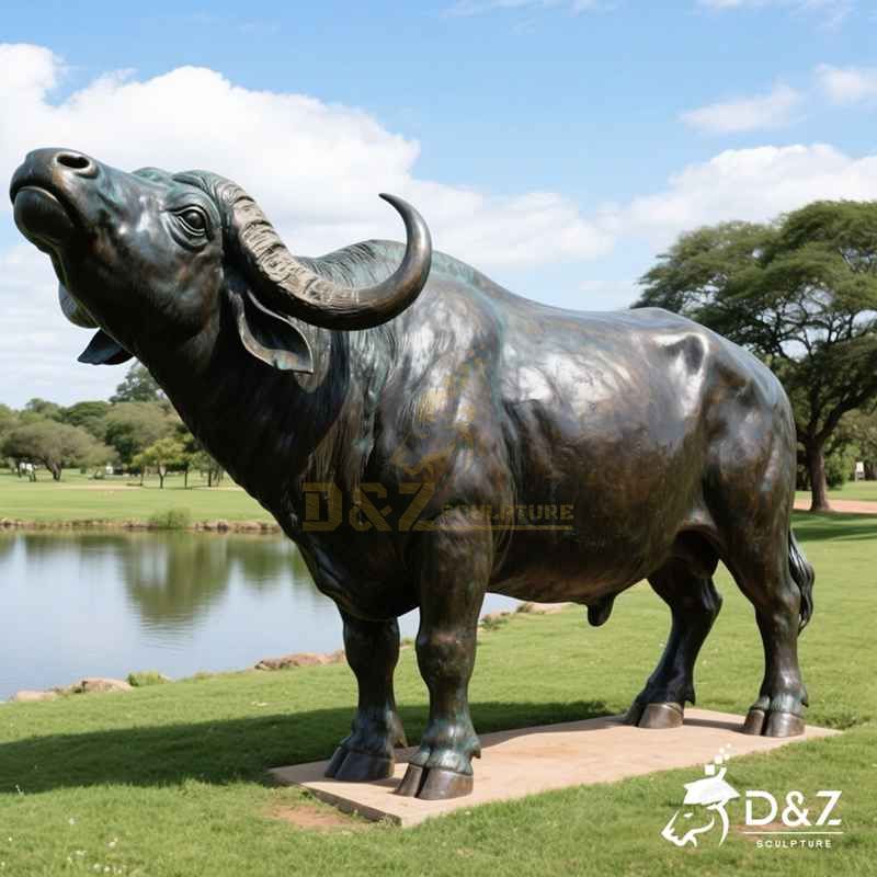 large buffalo statue