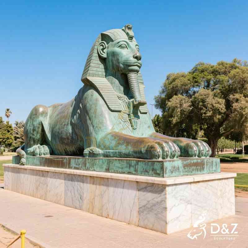 Large Outdoor Bronze Sphinx Statue for Sale DZJ-78