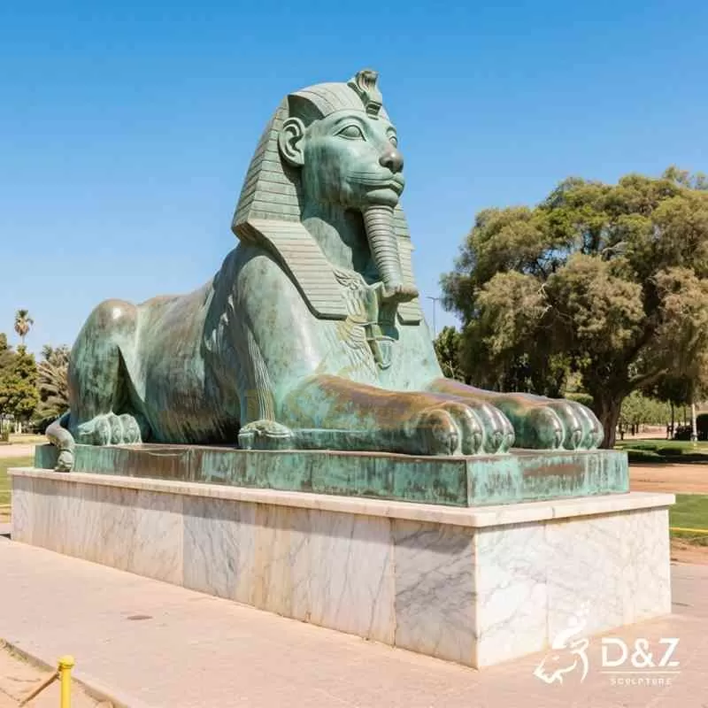Large Outdoor Bronze Sphinx Statue for Sale DZJ-78