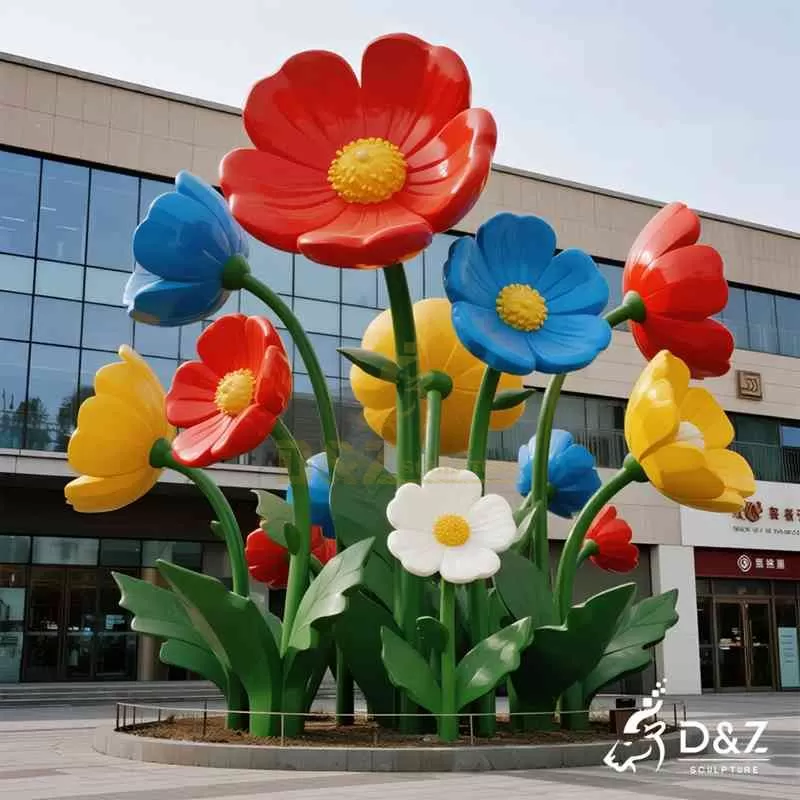 Large Metal Daisy Flower Sculpture丨Persian Daisy Art DZJ-82