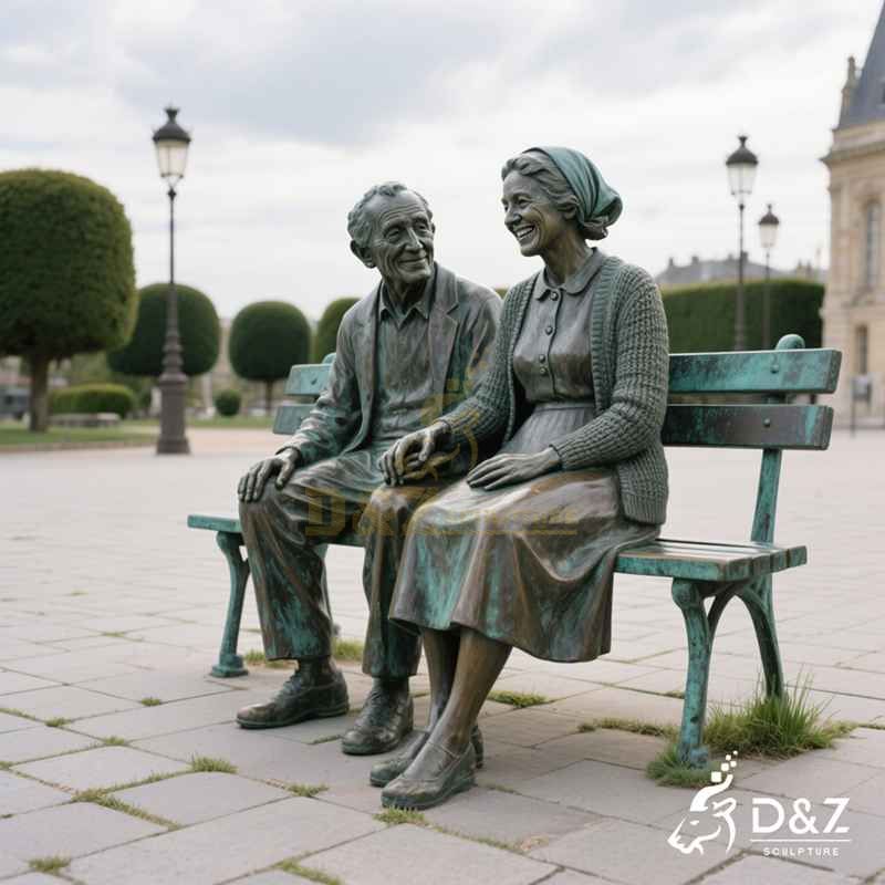 bronze couple statue